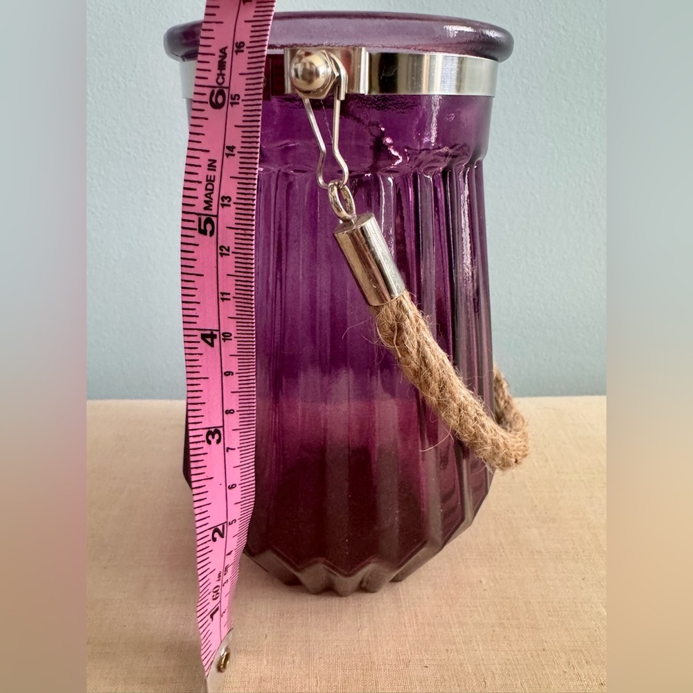 🍓6/$15🍓Purple Vase with Rope Handle - Picture 2 of 3
